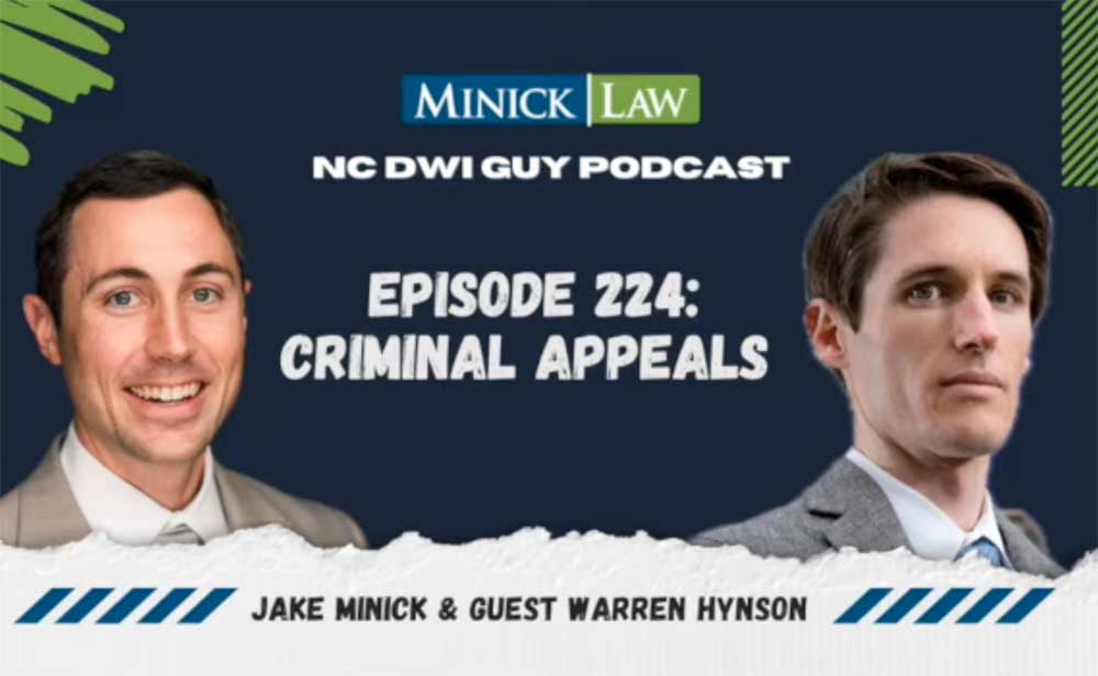 Warren Hynson is guest on Jake Minnick's NC DWI Guy podcast